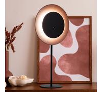 Näve Solan LED rechargeable table lamp, black/brown, solar-powered, IP54