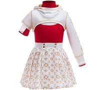 Naeviwth Nova Zombies 4 Costume for Girls Cheerleader Halloween Dress Up 3PCS Set Red