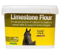NAF Limestone Flour 3kg - Natural Calcium Supplement for Horses - Supports Bone Strength, Growth & Skeletal Development - Ideal for Pregnant Mares & Youngstock