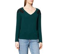 Naf Naf Women's RAVIE ML T-Shirt, Dark Green, XL
