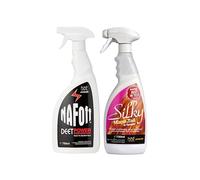 NAF Off Deet Power Performance, 1 x 750ml and NAF SIlky Mane & Tail D-Tangler, 1 x 750ml | Pack of 2