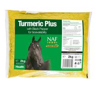 NAF Turmeric Plus for Horses 2kg - Natural Joint, Skin & Digestive Support - With Turmeric, Linseed Oil & Black Pepper - Promotes Comfort, M