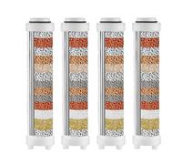 Nafall Shower Head Filter - 3-Piece Set, Pp Cotton Filter Cartridge with Integrated Mineral Balls, Hard Water Shower Filters Softens Hard Water, Filters Heavy Metals, Bacteria, Etc
