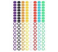 NAFJYR 128 Pcs Color Rubber Key Covers, Key Cap Colored Identifiers for House