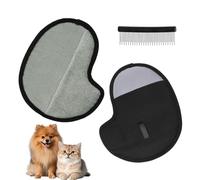 NAFJYR 2 Pcs Pet Hair Removal Glove, Reusable Double Sided Pet for Grooming with Pet Comb