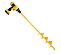 NAFOGAR Garden Auger Drill Bit for Planting - 2"(D) x14.5(L) - Post Hole Digger Drill Auger for Gardening Bulbs, Flowers, and Bedding Plant - Made to Fit in Any 3/8 Hex Drill (Yellow)