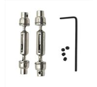 NAFRECX Compatible With WPL C64 C74 1/16 Remote Control Car Upgrade Parts Modification Accessories Metal Front Rear Drive Shaft Set RC Car Drive shafts(Silver)