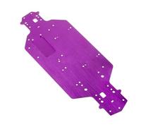 NAFRECX RC Accessories Compatible With HSP 03001 03602 Flying Fish For HSP 94103 94123 1/10 RC Cars Parts Thickness 3MM 1Pcs Aluminum Alloy Metal For Chassis(Purple)