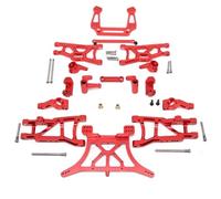 NAFRECX RC Accessories Compatible With Traxxas For Slash 2WD For VXL 1/10 RC Car Replacement Accessories Metal Suspension Arm Shock Tower Steering Block(Red)