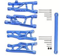 NAFRECX RC Accessories Compatible With Traxxas For SLASH 2WD RC Car Upgrade Parts Accessories Front And Rear Arm Three-Piece Set #3631#2555(Blue)