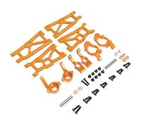 NAFRECX RC Accessories Compatible With ZD For Racing DBX-10 1/10 Remote Control Car Upgrade Modification Parts Metal Rocker Arm Steering Cup 5-piece Set(Yellow)
