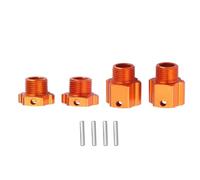 NAFRECX RC Accessories Compatible With ZD For Racing EX-07 1/7 RC Car Upgrade Parts Accessories 4Pcs Metal Front And Rear Wheel Hex Hub Connectors 8554 8555