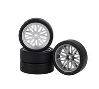 NAFRECX RC Tires Tyres Wheels Compatible With LDRC For AE86 1/18 RC Car Upgrade Parts Accessory 4Pcs 32Mm Remote Control Drift Tire Wheel Hard Plastic Tyre