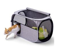NAFU Cat Litter Box Enclosure, Cat Litter Collection Playpen for Keeps You Dog from Getting Into, with a Cleaning Window at the Bottom, Suitable for Placing Standard & Large Cat Litter Boxes