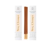 Nag Champa Incense Sticks for Cleansing - Total 50 Insence-Sticks - Dual Pack of 25 Incense 100% Natural, Handmade, Hand-Dipped - Organic, Charcoal-Free for Purification, Relaxation, Positivity