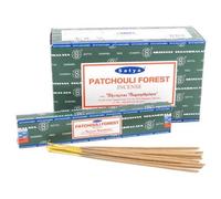 Nag Champa Patchouli Forest Incense Sticks, Box of 12 Packs by Incense Sticks & Cones