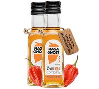 Naga Ghost Chilli, 125ml - Hot Sauce with Spanish Extra Virgin Olive Oil & Dried Ghost Pepper - No Additive Chicken Wing & Buffalo Sauce by The Chilli Oil Company, 2-Pack