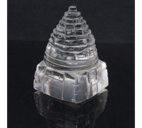 Nagaana Original Crystal Made Sumeru Shree Yantra/Sphatik Sumeru Shri Yantra for Lakshmi Puja/Feng Shui Quartz Crystal Sumeru Shree Yantra (Standard Quality)- The Himalayan Collections from Vrindavan