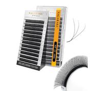 NAGARAKU 3D Lashes, W Shaped Eyelash Extensions 0.07mm CC Curl 8-15mm Mix Volume Lashes Hand Woven Long Stem Matte Black Premade Fans 3 Tips False Eyelash