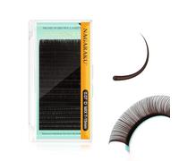 NAGARAKU Dark Brown Colored Eyelash Extensions 0.07mm D Curl 7-15mm Mix Tray Soft Individual Lashes Supplies Classic False Eyelashes Mega Volume 20 Rows Light Brown