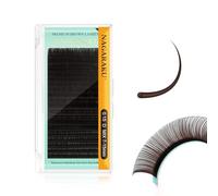 NAGARAKU Dark Brown Colored Eyelash Extensions 0.15mm D Curl 7-15mm Mix Tray Soft Individual Lashes Supplies Classic False Eyelashes Mega Volume 20 Rows Light Brown