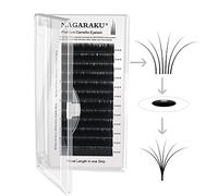 NAGARAKU Eyelash Extensions Individual Lash 0.05 C curl 11-12-13mm Mix Classic 3 Layers Camellia Faux Mink Lash Fluffy Soft Light no glue on base Mega Volume