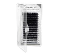NAGARAKU Eyelash Extensions Individual Lashes Mega Volume 0.15mm B Curl 7-15mm Mix Tray Classic Matte Black Natural False Lash 16 Rows
