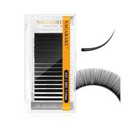 NAGARAKU Eyelash Extensions Individual Mega Volume Lashes Manual Fan 0.07mm J Curl 7-15mm Mix Tray Classic Matte Black Natural False Lash 16 Rows