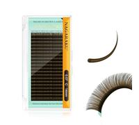 NAGARAKU Natural Brown Classic Lashes 0.07mm C Curl 14mm Eyelash Extensions Soft Individual Lashes Supplies Volume False Eyelashes 20 Rows