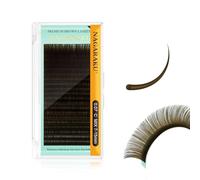 NAGARAKU Natural Brown Colored Eyelash Extensions 0.07mm C Curl 7-15mm Mix Tray Soft Individual Lashes Supplies Classic False Eyelashes Mega Volume 20 Rows Light Brown
