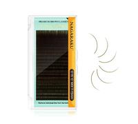 NAGARAKU Natural Brown Colored Eyelash Extensions 0.15mm C Curl 7-15mm Mix Tray Soft Individual Lashes Supplies Classic False Eyelashes Mega Volume 20 Rows Light Brown