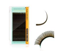 NAGARAKU Natural Brown Colored Eyelash Extensions 0.15mm D Curl 7-15mm Mix Tray Soft Individual Lashes Supplies Classic False Eyelashes Mega Volume 20 Rows Light Brown