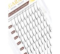 NAGARAKU Premade Spikes Eyelash Extension Supplies Wispy Lash Supplies Spikes Fans Super Thick Eyelash Spikes Individual Lashes Fairy Eyelashes Matte Black for Self Application（0.07mm C curl 8mm）