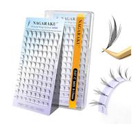 NAGARAKU Premade Wings Eyelash 0.07mm C Curl 8mm-15mm 107 Clusters