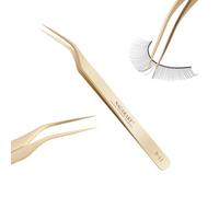 NAGARAKU Separierpinzette Wimpern Professionelle Präzisionspinzette 2,5 cm Extra-Lange Spitze Kein Verrutschen Präzise Spitze Leicht Gerade Spitze für schnellere Schichtung und Abtrennung (Kiwi N-11)
