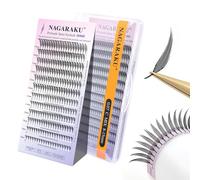 NAGARAKU Spire Shaped Eyelashes Extensions Air Series Premade Volume Lashes 0.07mm C Curl 8mm-15mm Mix Length 240 Clusters Wet Set/Anime/Manga Styles Lashes