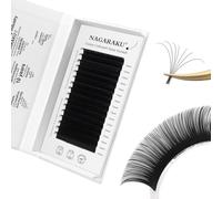 NAGARAKU Volume Lashes 0.07mm D Curl 13mm Length Individual Classic Eyelash Extensions Upgraded 3rd Generation Luxury Collected Soft Natural Single Lashes 16 Rows Matte Black