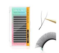 NAGARAKU YY Eyelash Extensions Supplies Y Lash Premade Fans 4D Russian Volume Cross YY Eyelashes Handwoven Y Shaped Mesh Technology Wispy Crisscross Cluster Matte Black 12 Rows(0.07 L Curl 12mm）