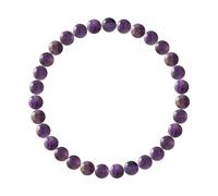 NÀGÀRJUNA - Amethyst Bracelet 6 mm - High Resistance Elastic - Unisex Jewellery