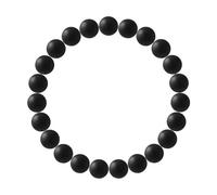 Nàgàrjuna - Black Agate Bracelet - High Resistance Elastic - Diameter of Gems 8 mm - Men's Women's Jewellery, 17, Agate