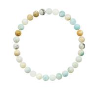 NÀGÀRJUNA - Natural Amazonite Bracelet 6 mm - High Resistance Elastic - Unisex Jewellery