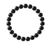 Nàgàrjuna - Obsidian Bracelet - High Resistance Elastic - Diameter of Gems 8 mm - Jewellery for Men and Women, 19, Obsidian