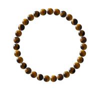 Nàgàrjuna - Tiger's Eye Bracelet - High Resistance Elastic - Diameter of Gems 6 mm - Men's Women's Jewellery, 19, Stone, Tiger's eye