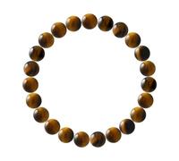 Nàgàrjuna - Tiger's Eye Bracelet - High Resistance Elastic - Diameter of Gems 8 mm - Men's Women's Jewellery, 17, Tiger's eye