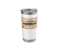 Nagato Class Japanese WW2 Battleship Identification Diagram Stainless Steel Insulated Tumbler