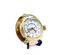 Nagina International 9" Solid Brass Porthole Time and Tide Clock