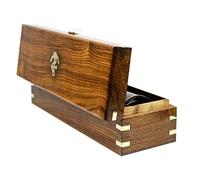 Nagina International Nautical Pirate's Maritime 32" Large Spyglass With Beautiful Brass Decorative Anchor Emblem Rosewood Hand Crafted Wooden Box | Antique Ship's Replicas