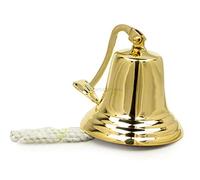 Nagina International Nautical Premium Polished Brass And Nickel Coated Door Functional Bells | Exclusive Pirate's Decor Gifts Collectibles (Brass, 7 Inchea)