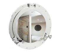 Nagina International Nickel Porthole Mirror - 20 Inch Diameter