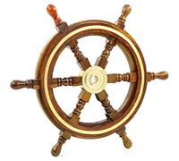 Nagina International Pirate Wheel Marine Steering Wheels Pirate Ships Boat Steering Wheel Ship Wheel Decor Nautical Wheel Steering Wheel on a Boat (12 inch Dia)